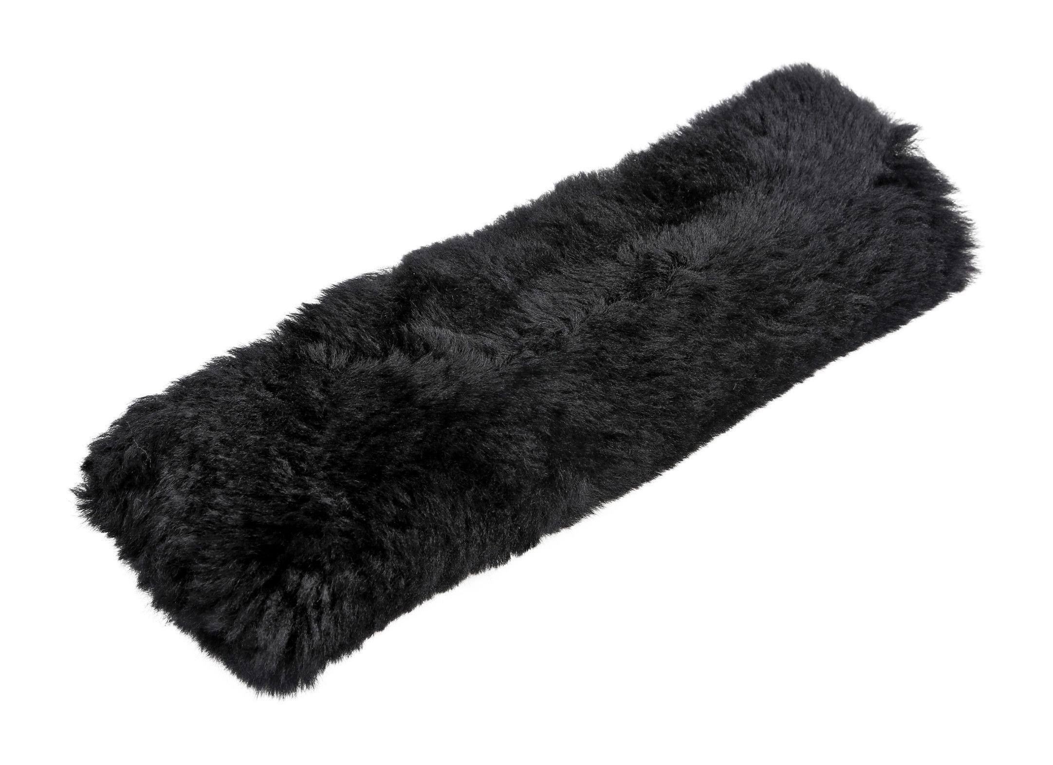 Cuscino avvolgicintura in vera pelliccia di montone - Nero