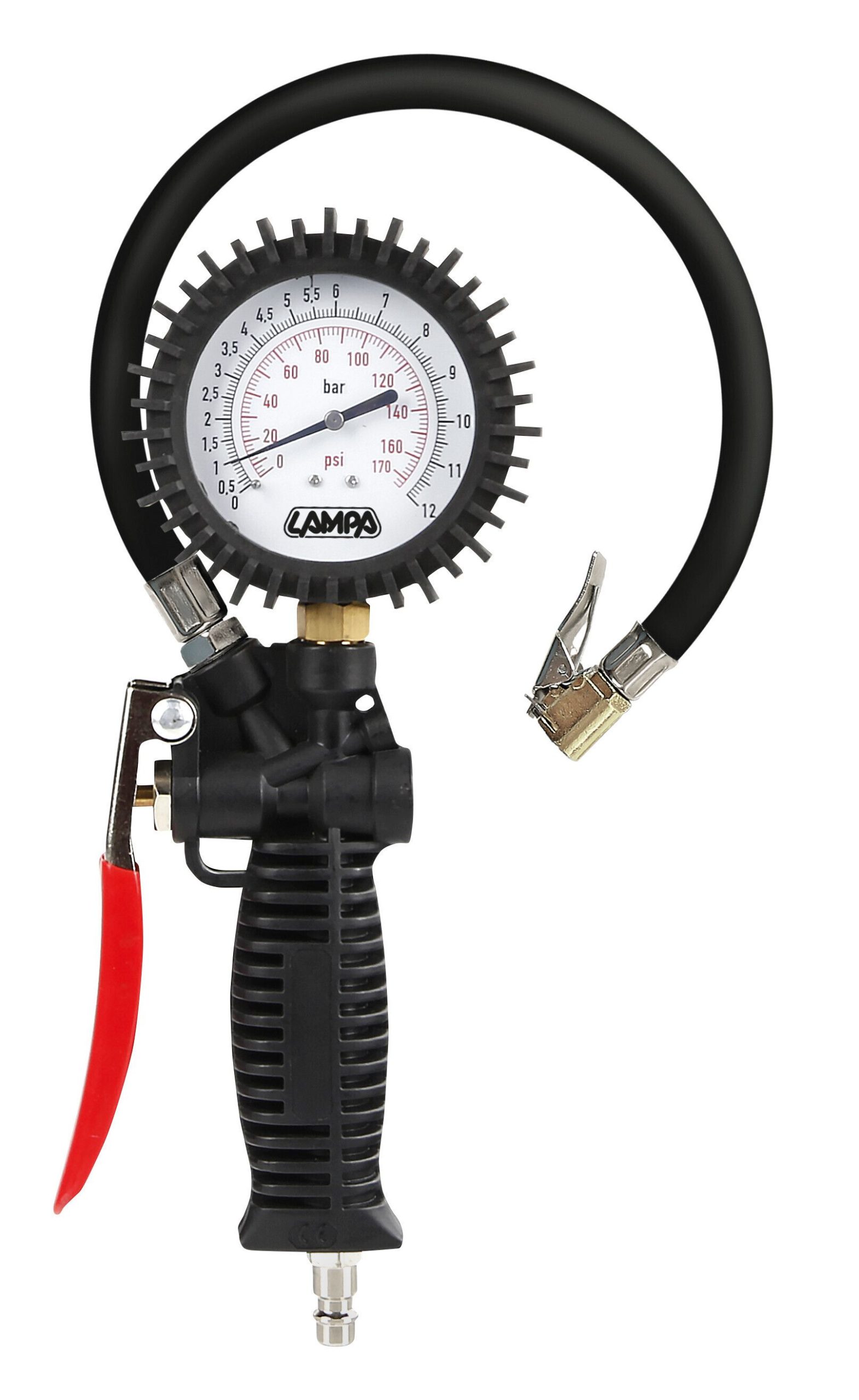 Gonfia pneumatici con manometro 270° di precisione - max 12 bar / 170 psi