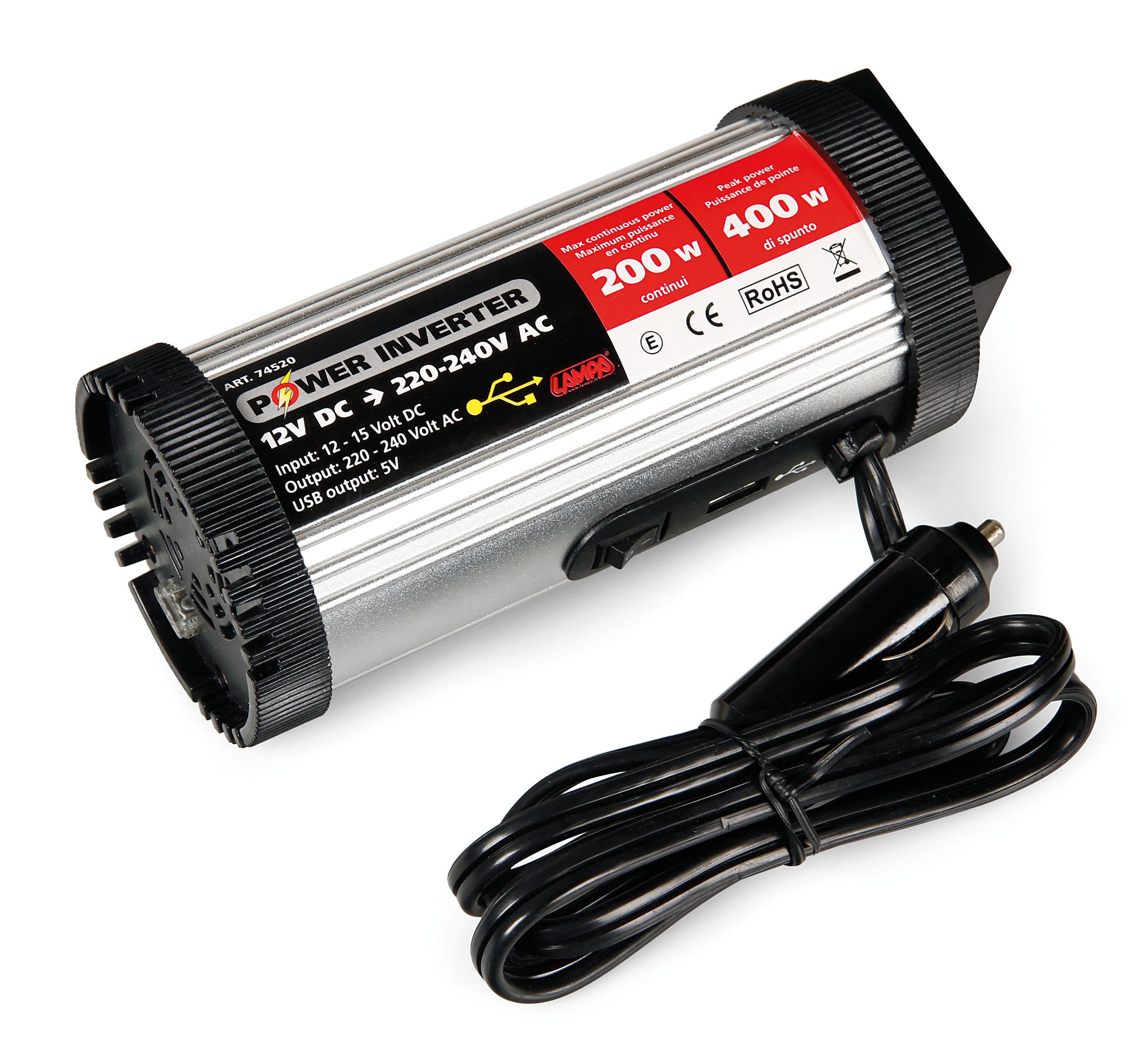 Power Inverter 200, trasformatore 12V > 220V