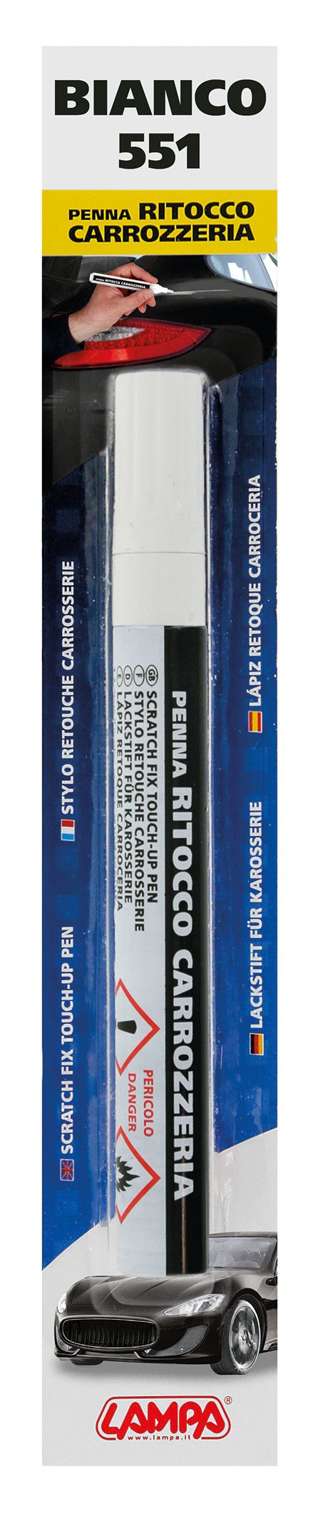 Penna ritocco carrozzeria - Bianco - 551