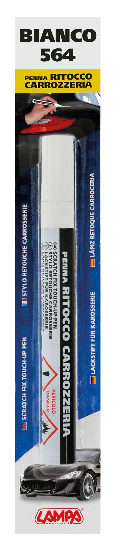 Penna ritocco carrozzeria - Bianco - 564