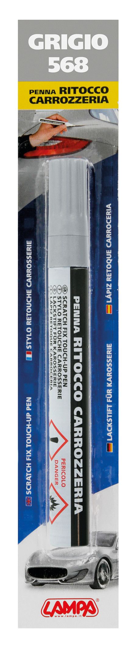 Penna ritocco carrozzeria - Grigio - 568