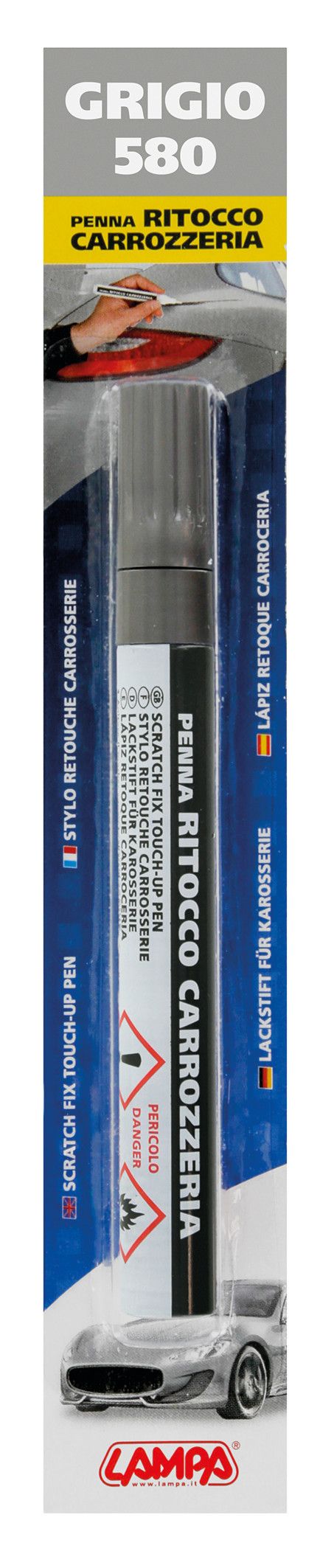 Penna ritocco carrozzeria - Grigio - 580