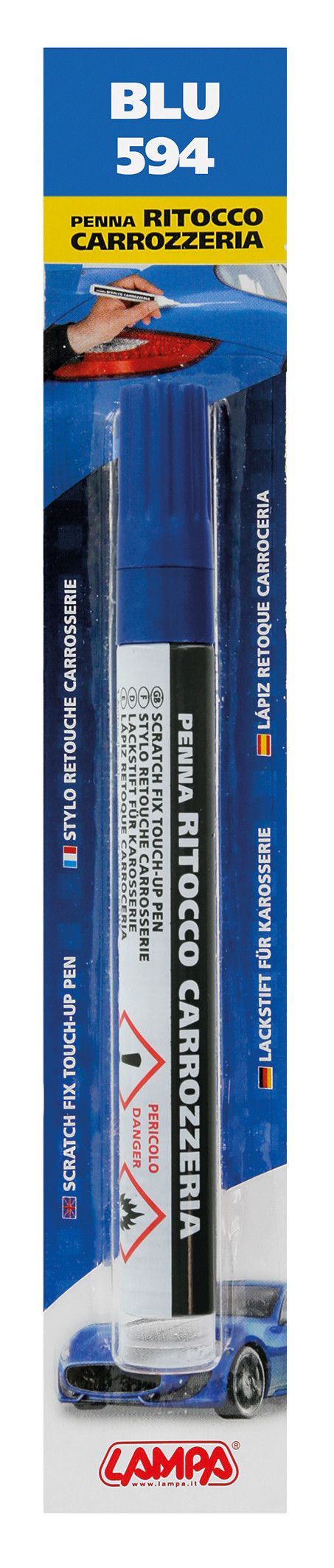 Penna ritocco carrozzeria - Blu - 594