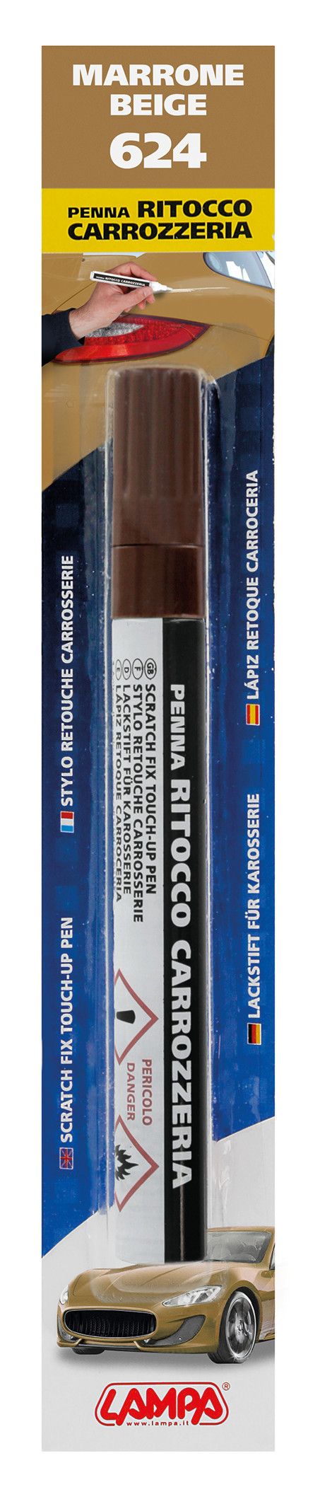 Penna ritocco carrozzeria - Marrone - 624