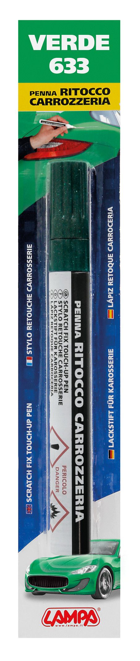 Penna ritocco carrozzeria - Verde - 633