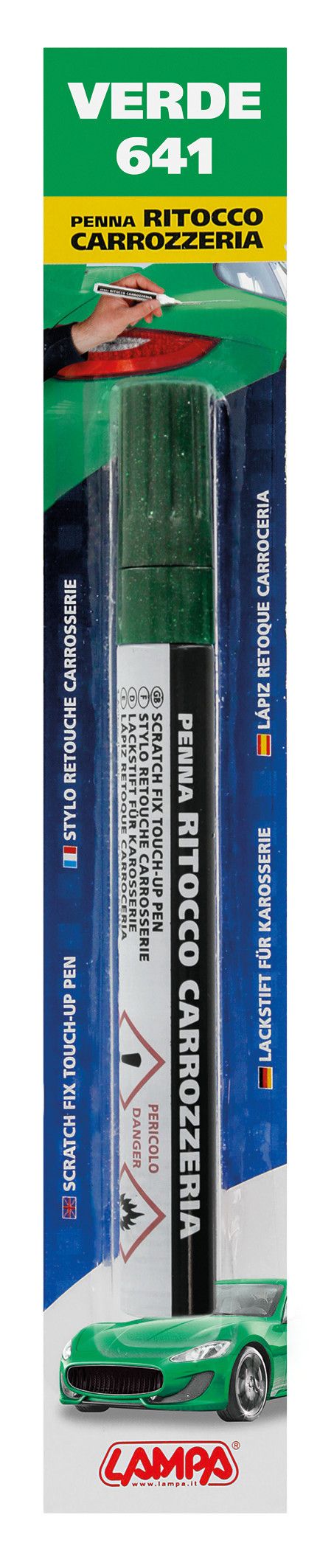 Penna ritocco carrozzeria - Verde - 641