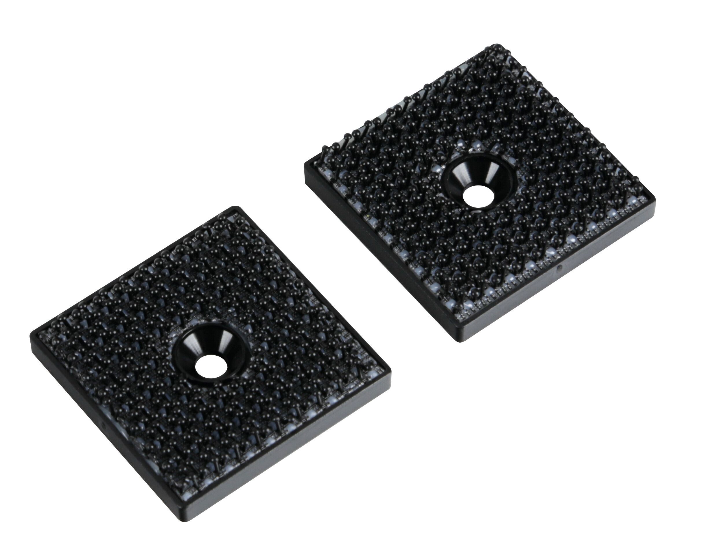 Clips Duotec auto-accoppianti, foro centrale, set 2 pz - 30x30 mm