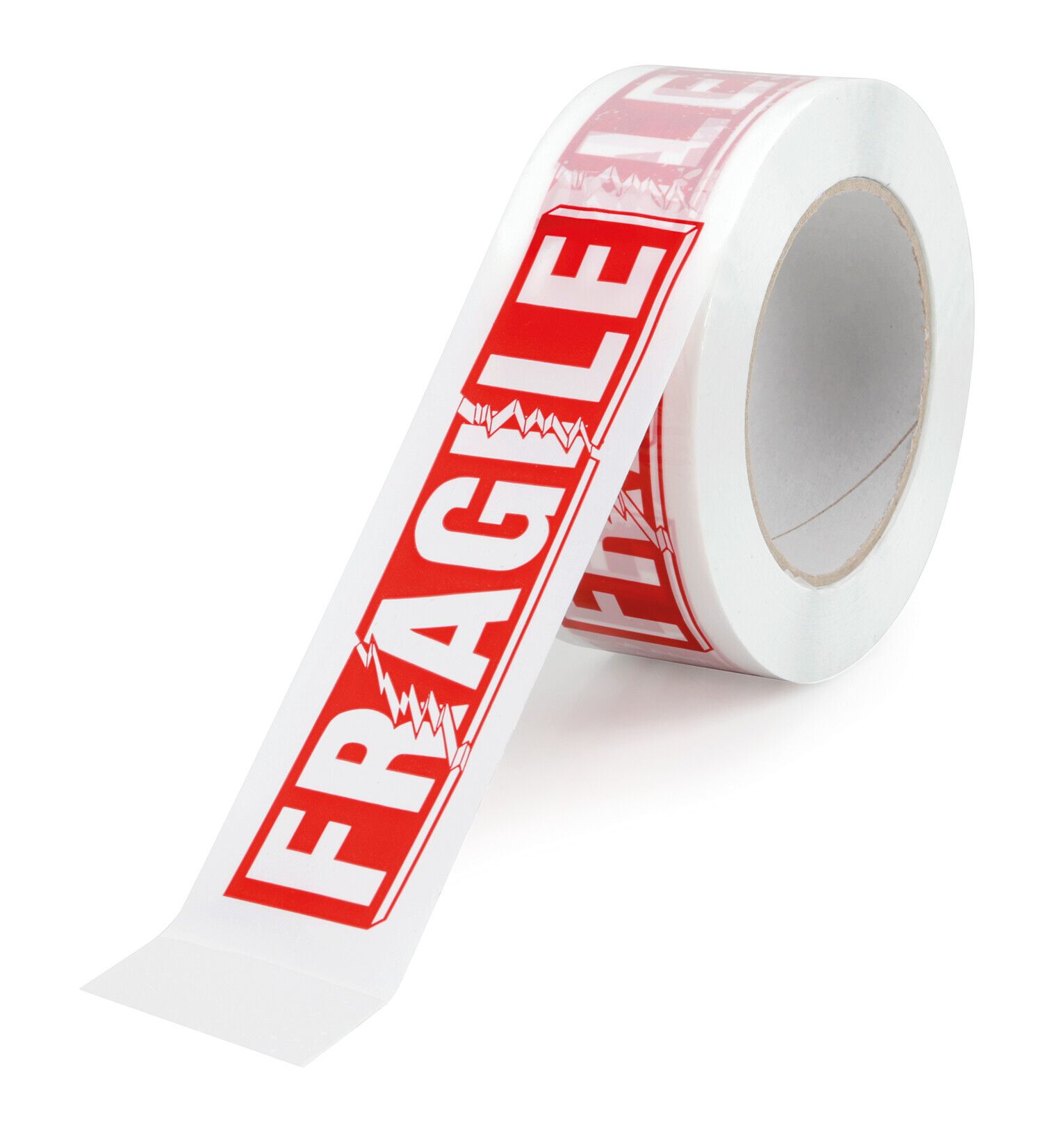 Nastro adesivo bianco con stampa fragile, set 6 pz