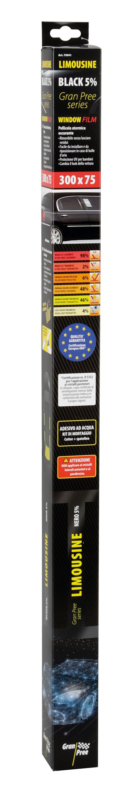 Gran Pree Limousine, pellicola oscurante - 300x75 cm - Black 5% - Image 4