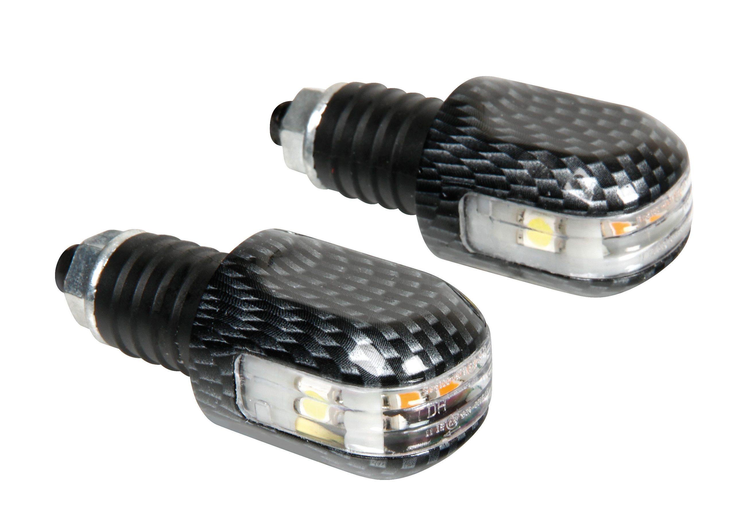 Stabilizzatori manubrio con Led, 12V - Carbon