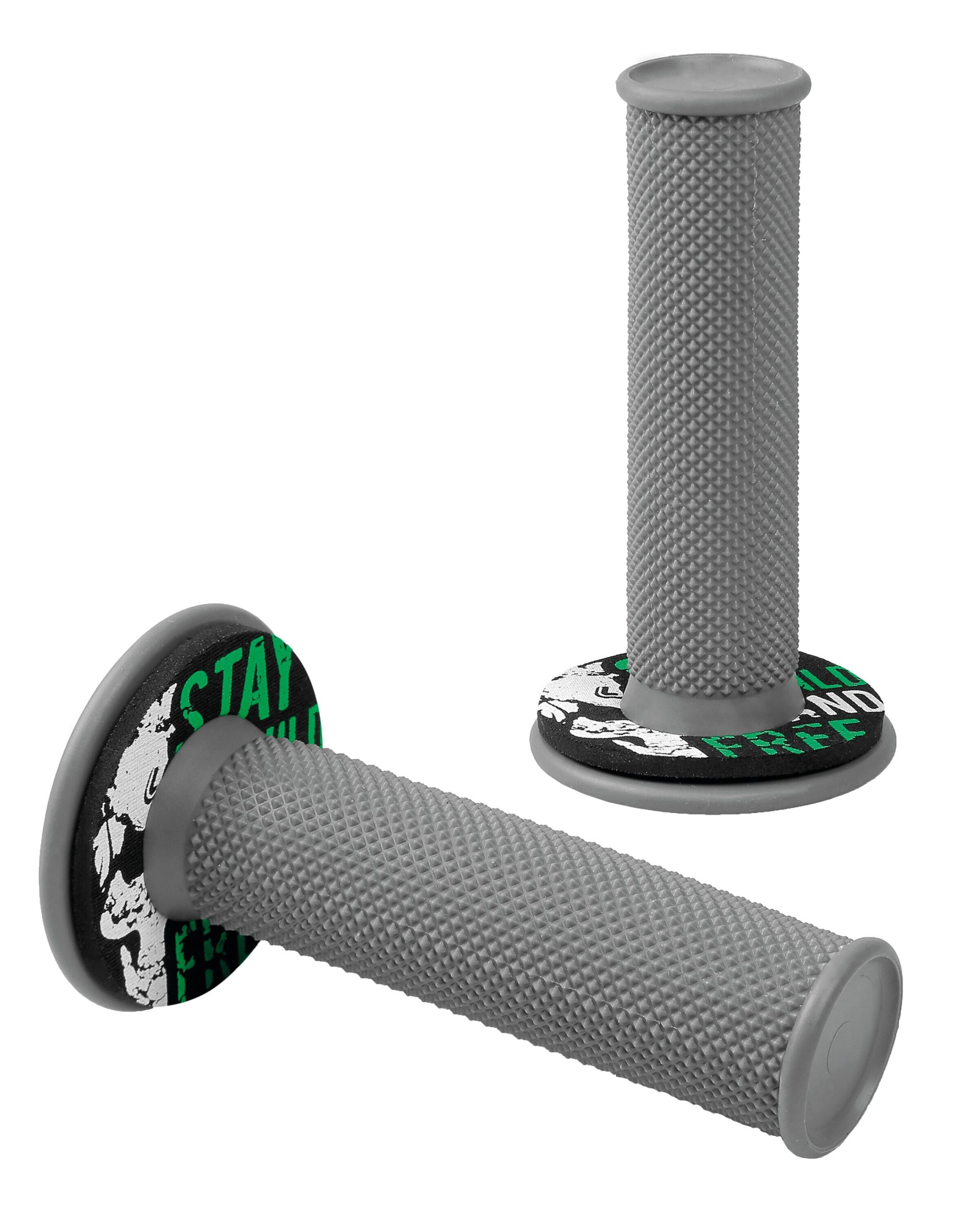 Donut Off-Road Grips, manopole universali - Grigio - Verde