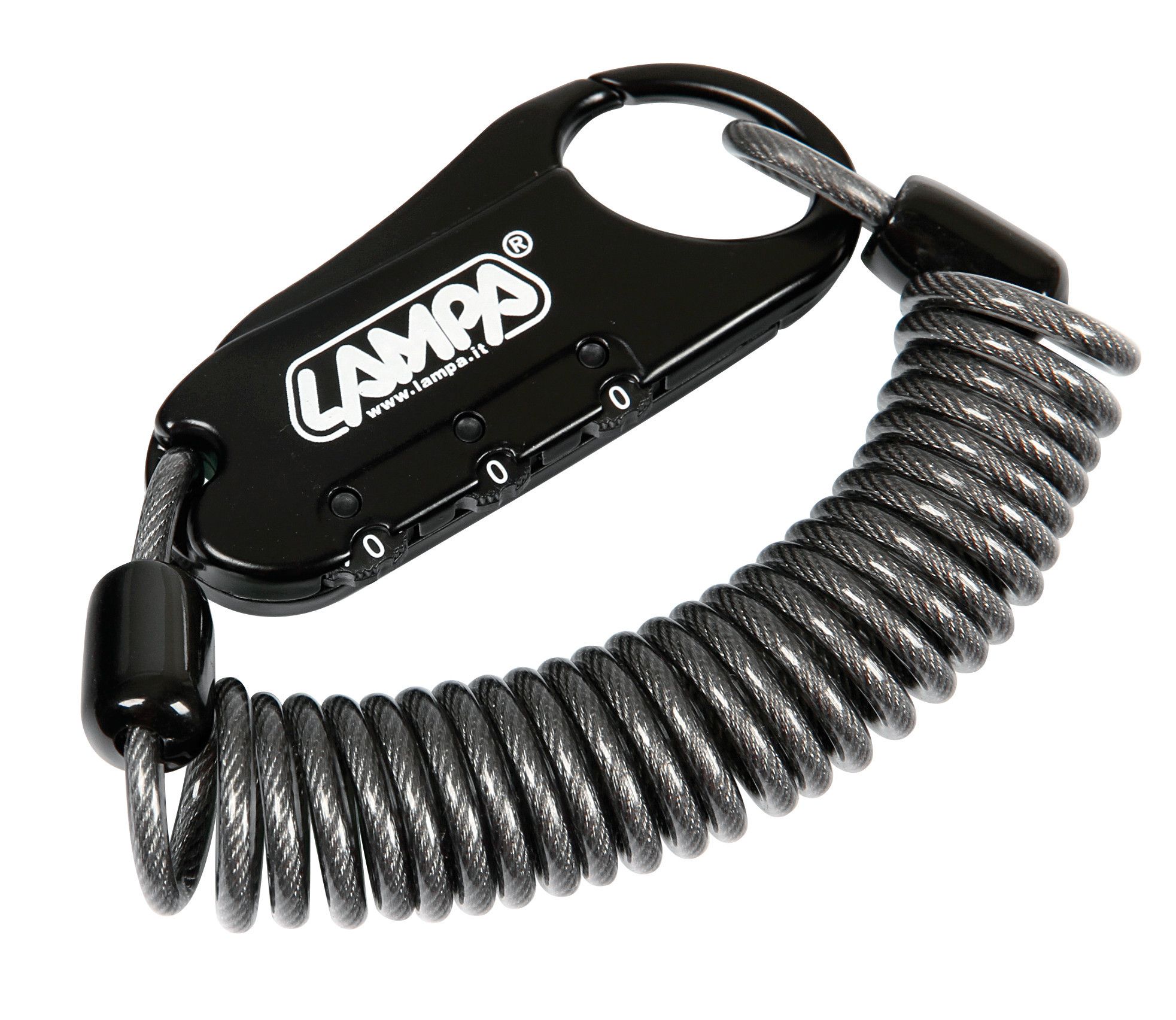 Raptor, lucchetto antifurto con cavo a spirale - 150 cm