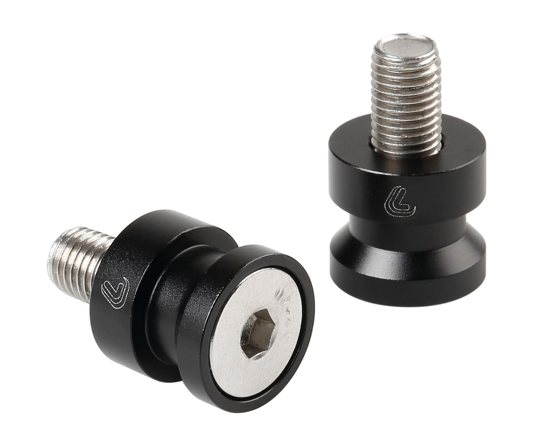 Coppia supporti cavalletto - M10x1,25 mm - Nero