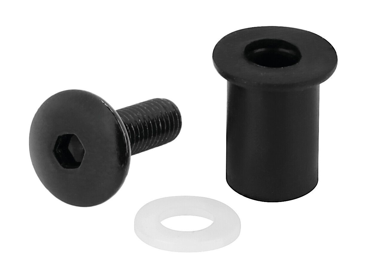 Screen Fit-Kits, kit dadi gommati con viti e rondelle (5 MA) - 10 pz - Nero