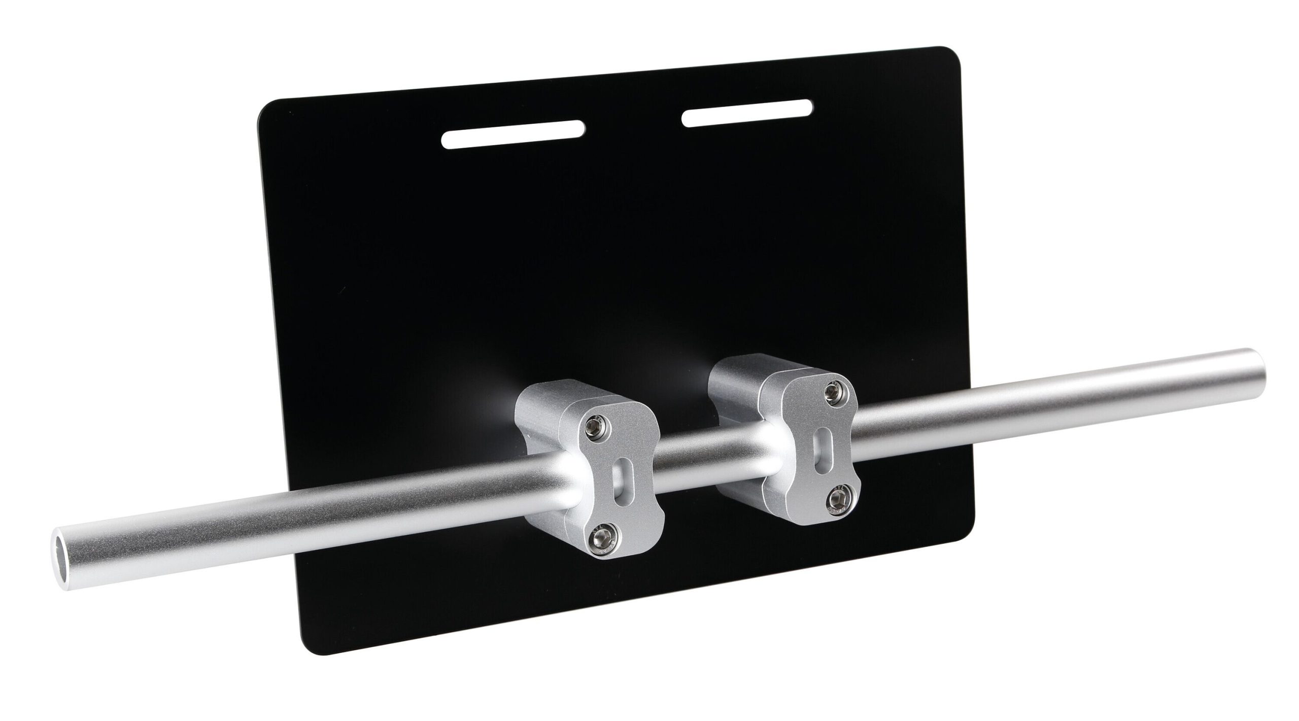Display da gancio, manubrio con riser per esposizione prodotti moto