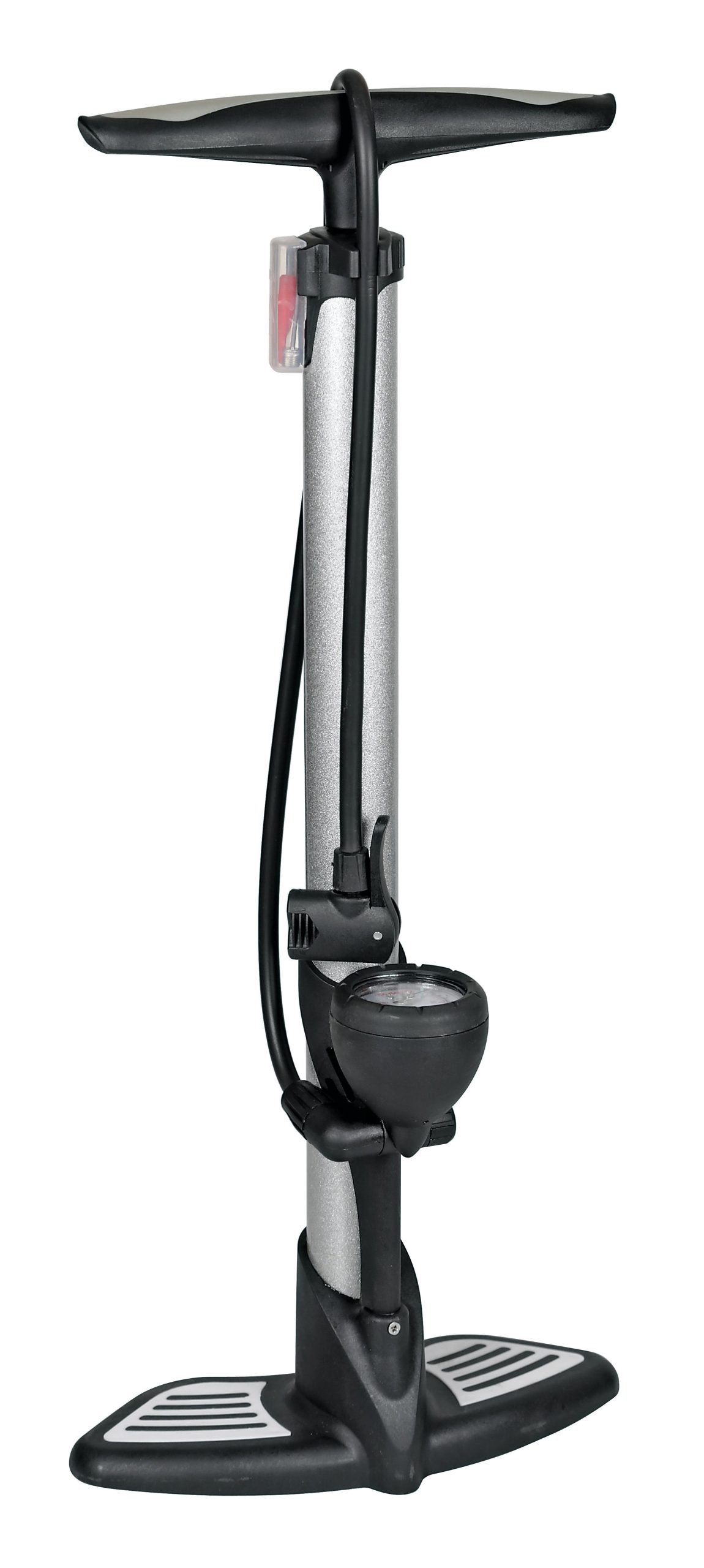 Air-Pro 1, pompa in acciaio con manometro - H 590 mm - Ø 38 mm