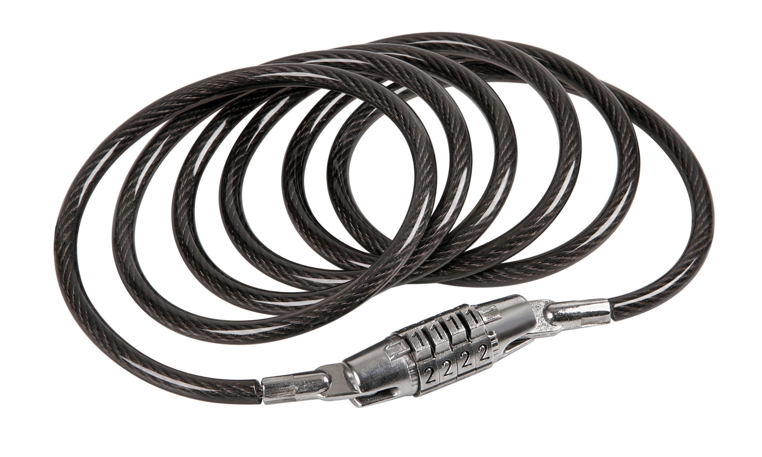 Cavo antifurto in acciaio a spirale Ø 6 mm - 160 cm