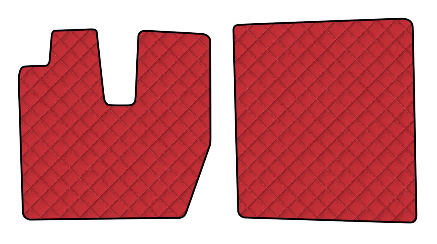 Coppia tappeti in Skeentex - Rosso - compatibile per Iveco S-Way (06/24>)