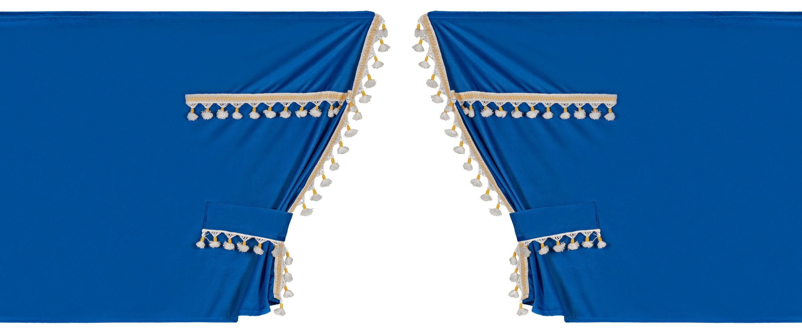 Luxury Smart, set tende in poliestere per camion - Blu/Oro