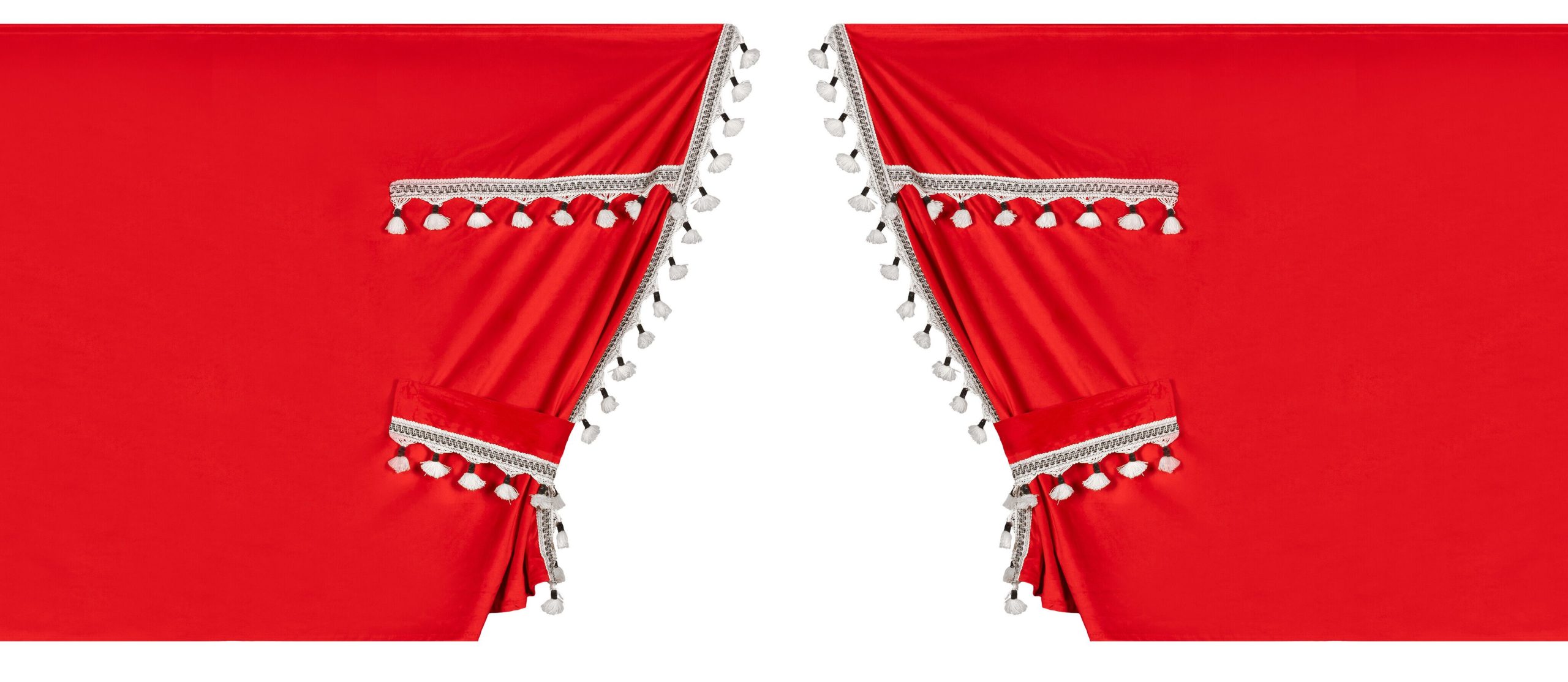 Luxury Smart, set tende in poliestere per camion - Rosso/Nero