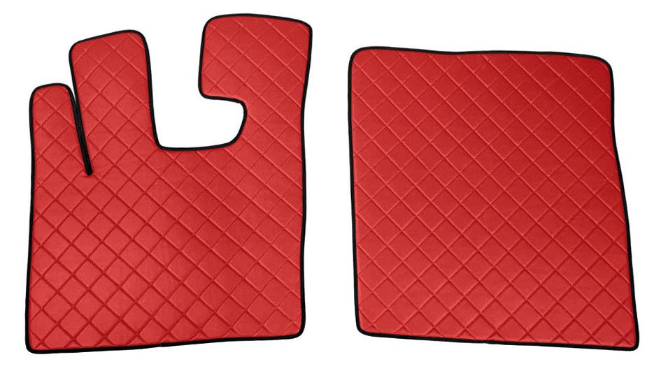 Coppia tappeti in Skeentex - Rosso - compatibile per Daf XF 105 (02/04>12/14)