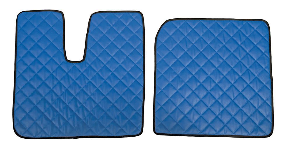 Coppia tappeti in Skeentex - Blu - compatibile per Man TGX (09/07>12/16)