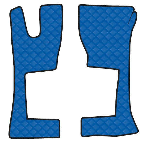 Coppia tappeti in Skeentex - Blu - compatibile per Mercedes Actros MP4 (09/11>09/19) cabina stretta, tunnel - Mercedes Actros MP5 (10/19>) cabina stretta, tunnel - Mercedes Actros MP5 L (11/21>) cabi