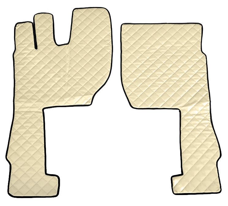 Coppia tappeti in Skeentex - Panna - compatibile per Volvo FH Serie 4 (09/12>05/21) - Volvo FH Serie 5 (06/21>) - Volvo FH Aero (01/24>) automatico