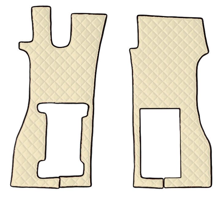 Coppia tappeti in Skeentex - Panna - compatibile per Scania R Serie 7 - New Generation (11/16>02/25) sedile pass. pneumatico