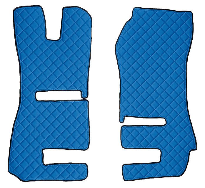 Coppia tappeti in Skeentex - Blu - compatibile per Scania R Serie 6 - Streamline (09/13>12/17) sedili Recaro, sedile pass. pieghevole