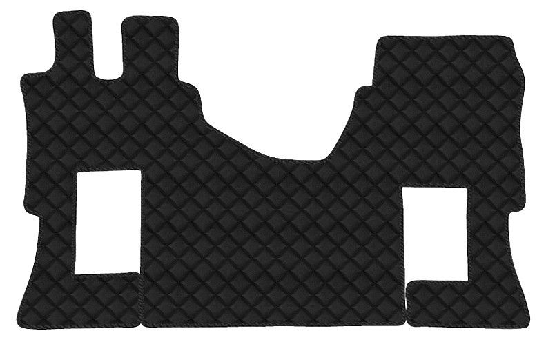 Tappeto unico in Skeentex - Nero - compatibile per Mercedes Actros MP4 (09/11>09/19) cabina larga, no tunnel, sedile pass. pneumatico - Mercedes Actros MP5 (10/19>) cabina larga, no tunnel, sedile pa