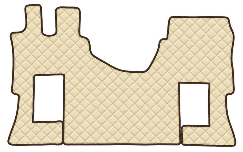 Tappeto unico in Skeentex - Panna - compatibile per Mercedes Actros MP4 (09/11>09/19) cabina larga, no tunnel, sedile pass. pneumatico - Mercedes Actros MP5 (10/19>) cabina larga, no tunnel, sedile p