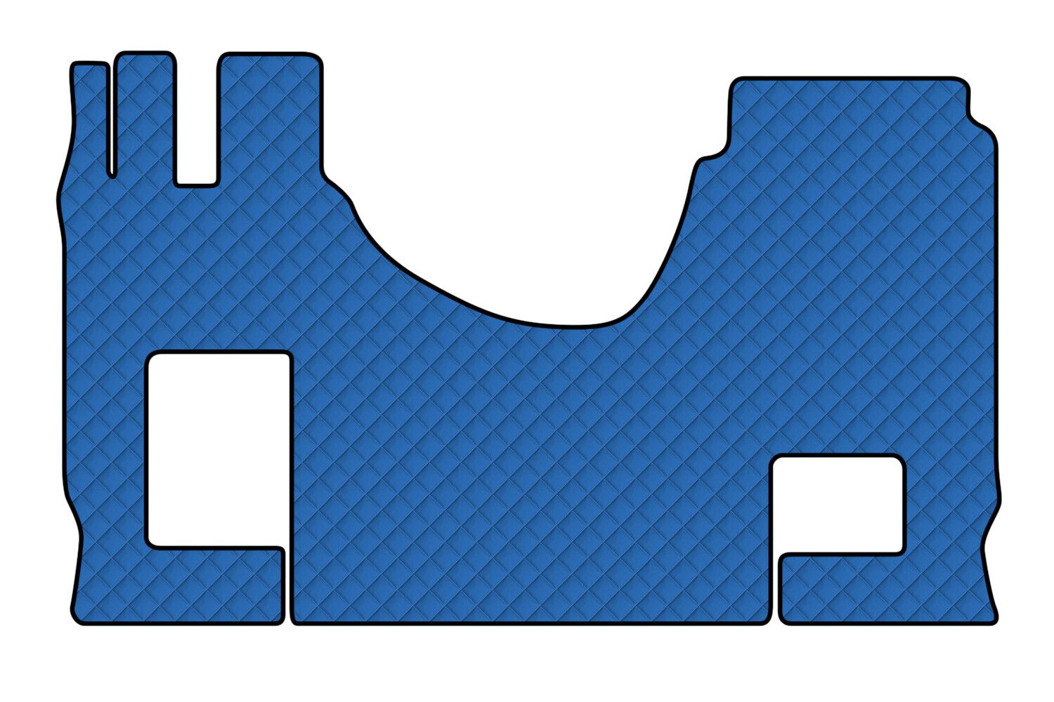 Tappeto unico in Skeentex - Blu - compatibile per Mercedes Actros MP4 (09/11>09/19) cabina larga, no tunnel, sedile pass. pieghevole - Mercedes Actros MP5 (10/19>) cabina larga, no tunnel, sedile pas