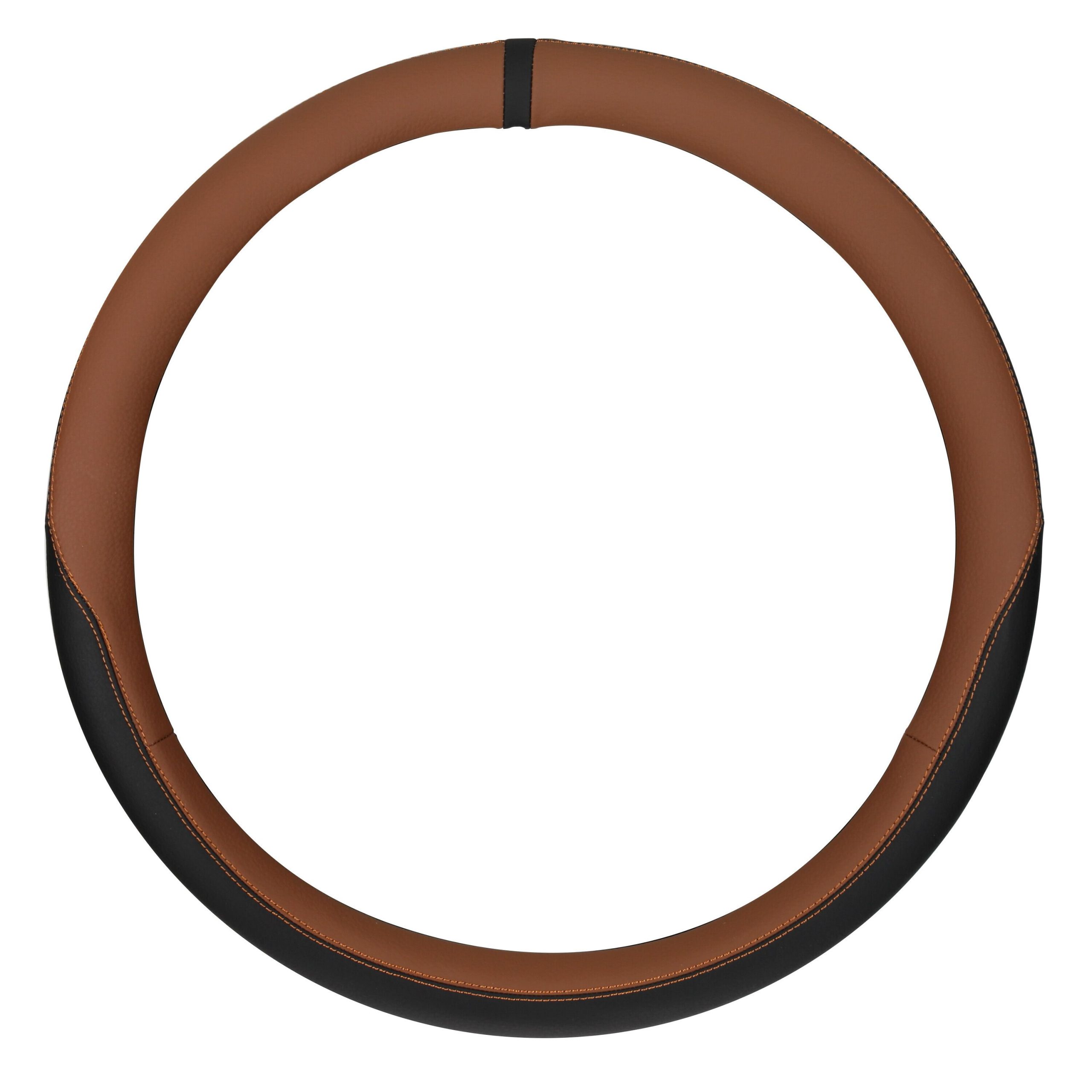 Club, coprivolante in vero cuoio e skeentex - L - Ø 46/48 cm - Marrone