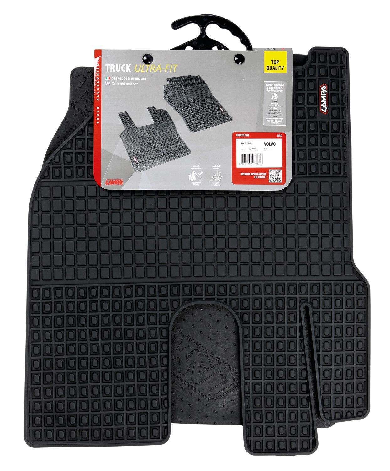 Coppia tappeti su misura in Eco Gomma - compatibile per Volvo FH Serie 4 (09/12>05/21) - Volvo FH Serie 5 (06/21>) - Volvo FH Aero (01/24>) - Image 4