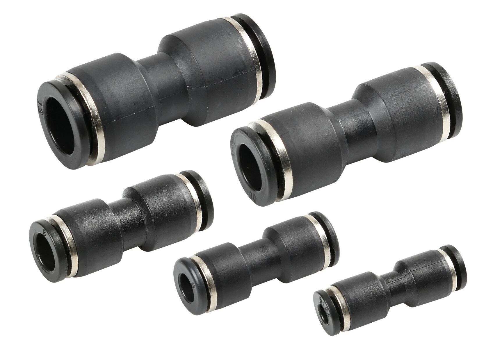 Raccordi tubi aria, set da 5 pz - Ø 4, 6, 8, 10, 12 mm
