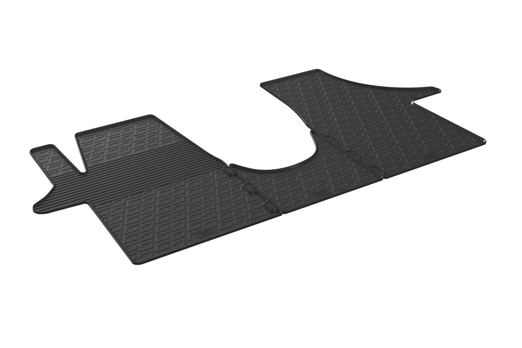 Set tappeti su misura in gomma - compatibile per Volkswagen Transporter T5 (04/03>03/15) - Volkswagen Transporter T6 (04/15>12/19)