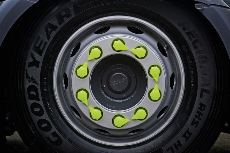 Dustite LR®, indicatori di serraggio per dado ruota con cappuccio antipolvere, set 20 pz - 30 mm - Giallo fluo - Image 4