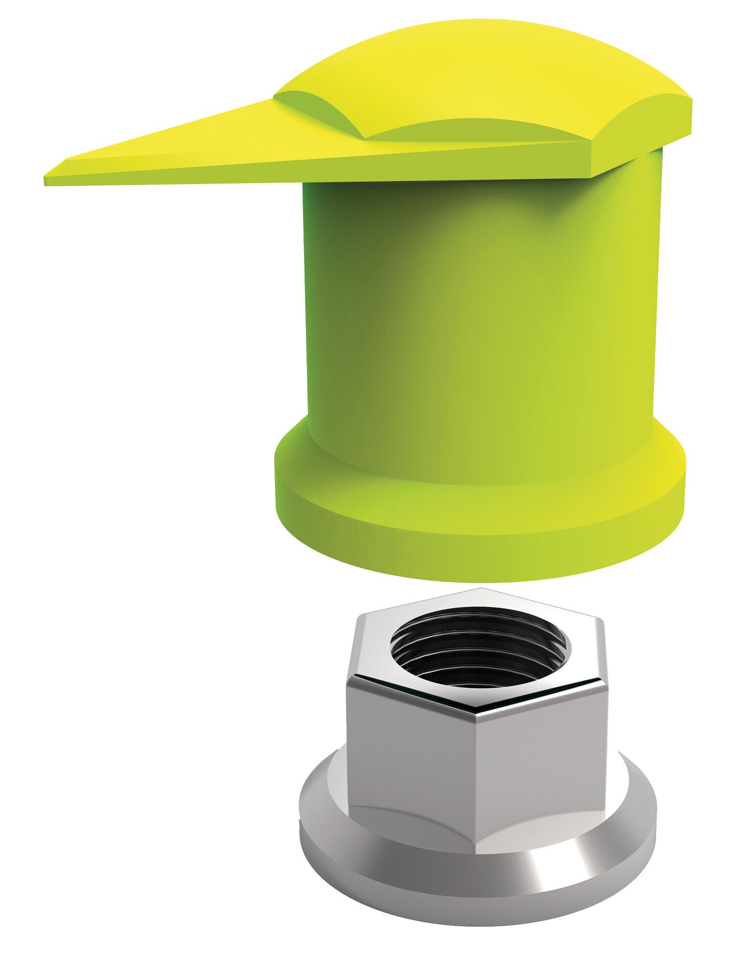 Dustite LR®, indicatori di serraggio per dado ruota con cappuccio antipolvere, set 20 pz - 30 mm - Giallo fluo - Image 3