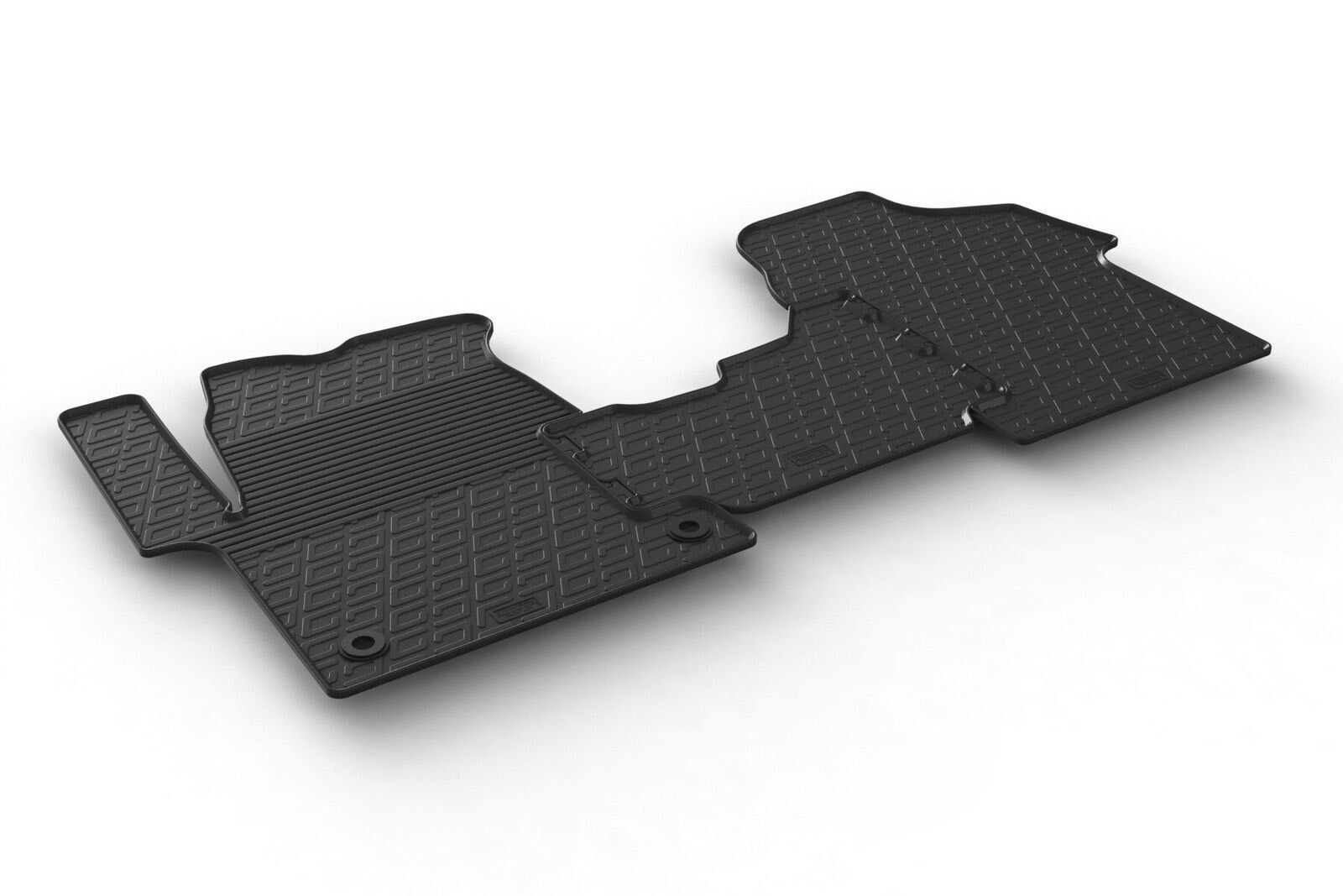Set tappeti su misura in gomma - compatibile per Citroen Jumpy (04/16>) - Citroen SpaceTourer (06/16>) versione Van - Opel Vivaro (03/19>) - Peugeot Expert (04/16>) - Peugeot Traveller (06/16>) versi