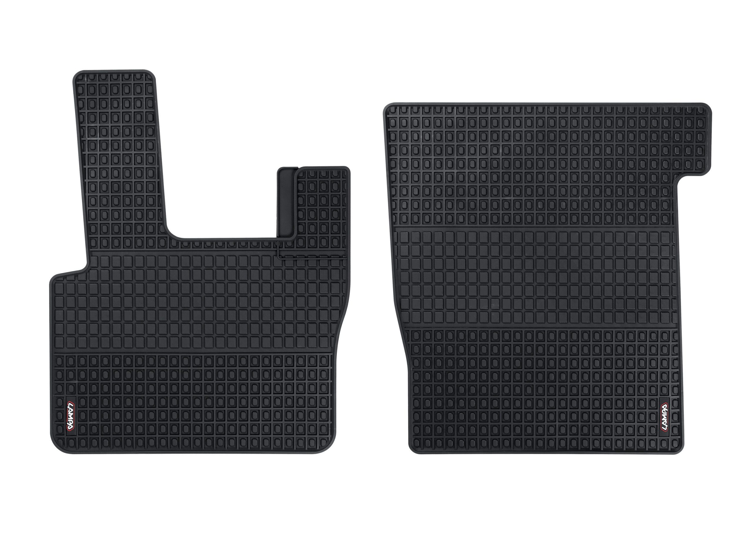 Coppia tappeti su misura in Eco Gomma - compatibile per Daf 95XF (01/97>09/03) - Daf CF (07/13>) - Daf CF65 (01/01>12/14) - Daf CF75 (01/01>12/14) - Daf CF85 (04/06>12/14) - Daf XF 105 (02/04>12/14)