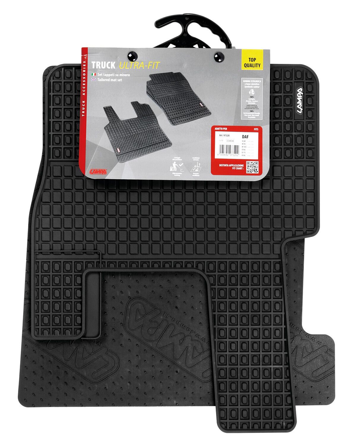 Coppia tappeti su misura in Eco Gomma - compatibile per Daf 95XF (01/97>09/03) - Daf CF (07/13>) - Daf CF65 (01/01>12/14) - Daf CF75 (01/01>12/14) - Daf CF85 (04/06>12/14) - Daf XF 105 (02/04>12/14) - Image 5