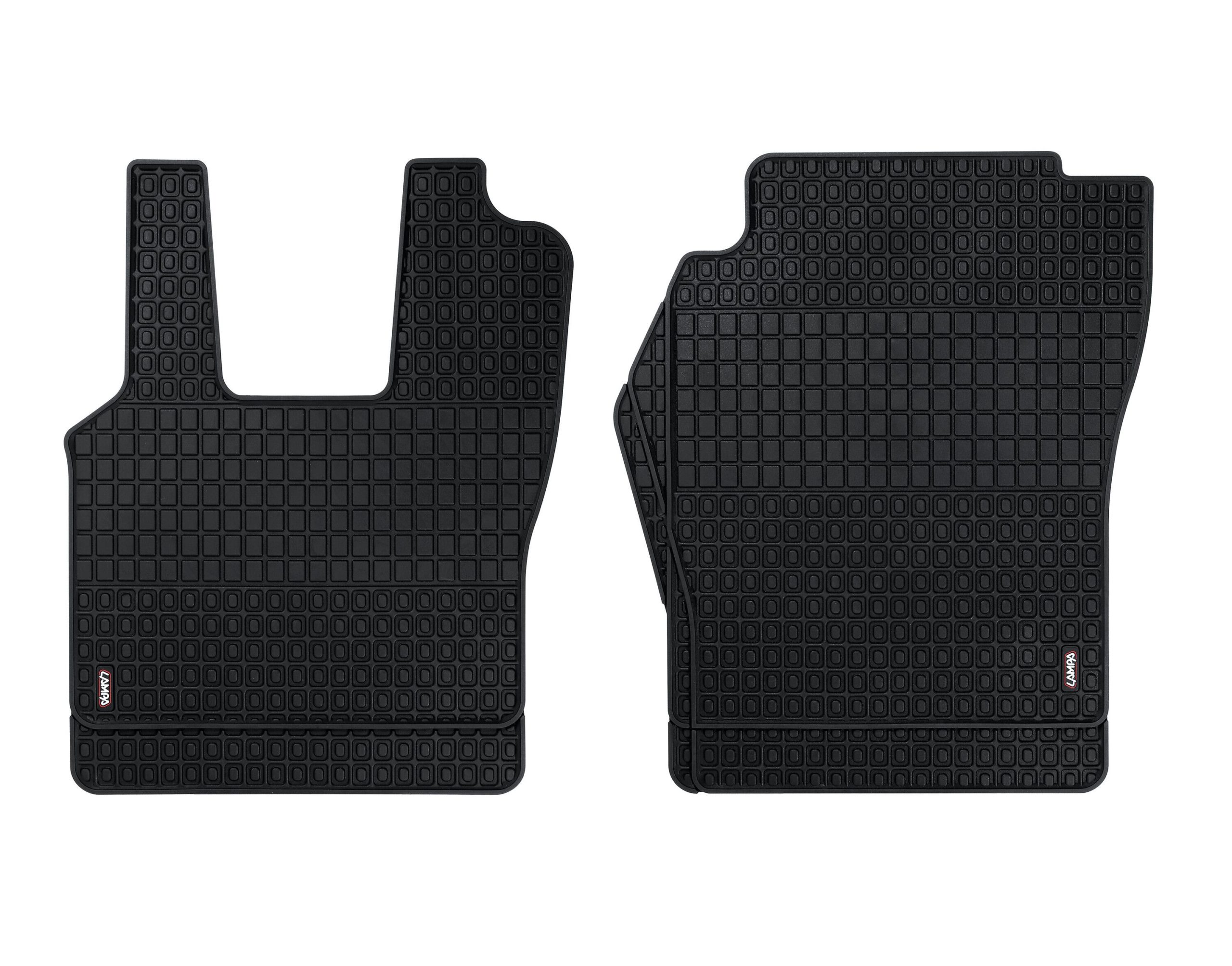 Coppia tappeti su misura in Eco Gomma - compatibile per Scania G Serie 5 (03/04>08/09) - Scania G Serie 6 (09/09>08/13) - Scania G Serie 6 - Streamline (09/13>12/17) - Scania L Serie 4 (02/95>09/04)