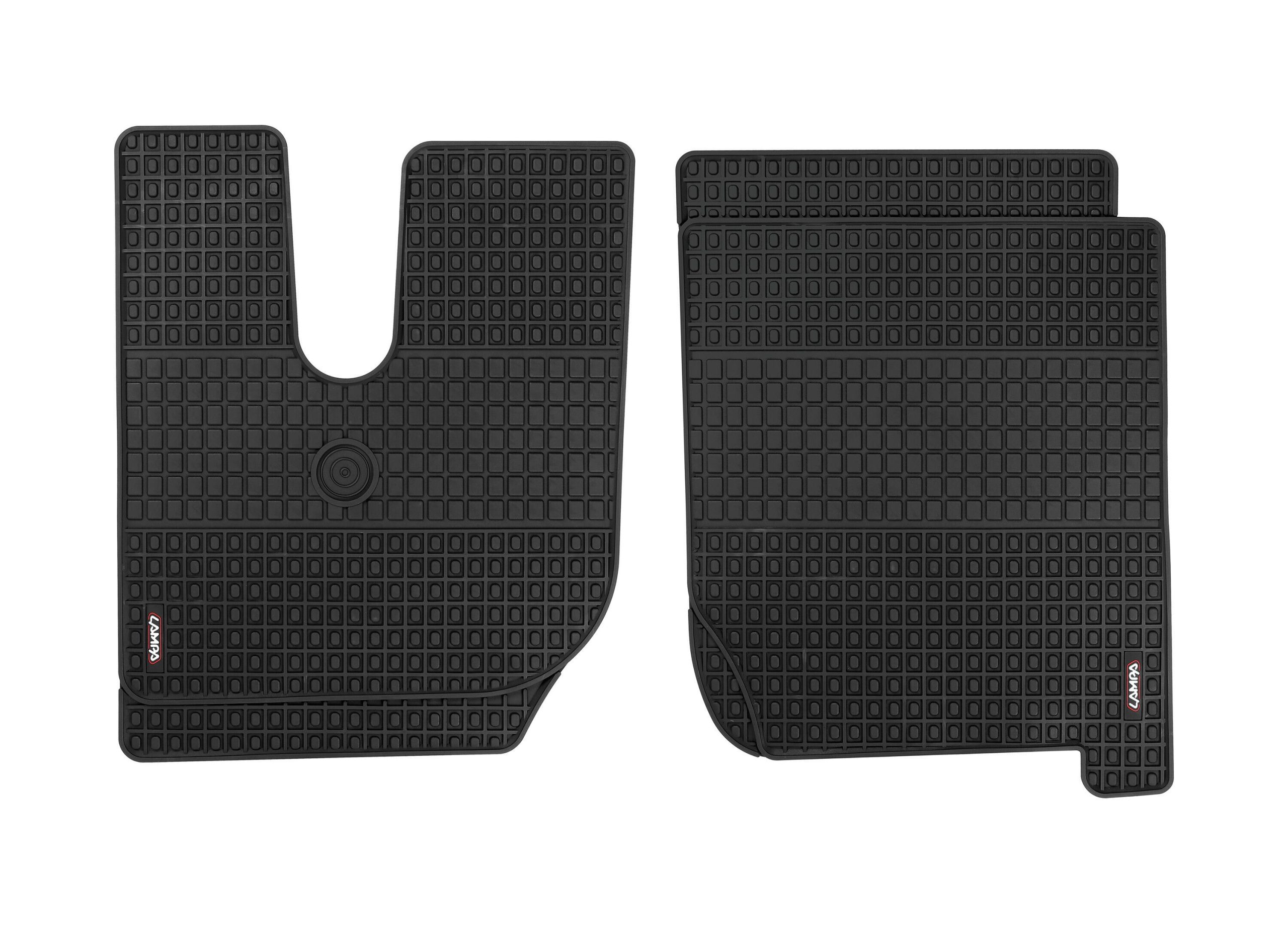 Coppia tappeti su misura in Eco Gomma - compatibile per Iveco Trakker (09/04>06/21) - Iveco Stralis (08/02>12/12) - Iveco Stralis (07/12>12/19) - Iveco Stralis Hi-Way (07/12>08/16) - Iveco Stralis XP
