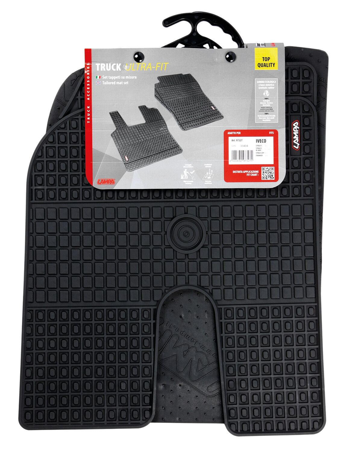 Coppia tappeti su misura in Eco Gomma - compatibile per Iveco Trakker (09/04>06/21) - Iveco Stralis (08/02>12/12) - Iveco Stralis (07/12>12/19) - Iveco Stralis Hi-Way (07/12>08/16) - Iveco Stralis XP - Image 6