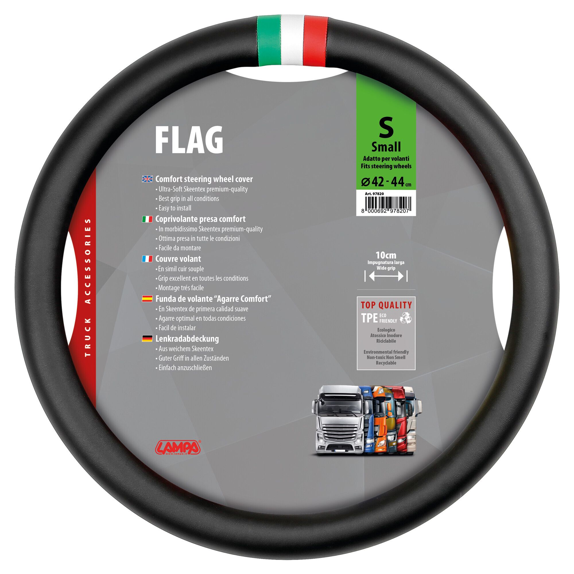 Flag Italia, coprivolante in Skeentex - S - Ø 42/44 cm