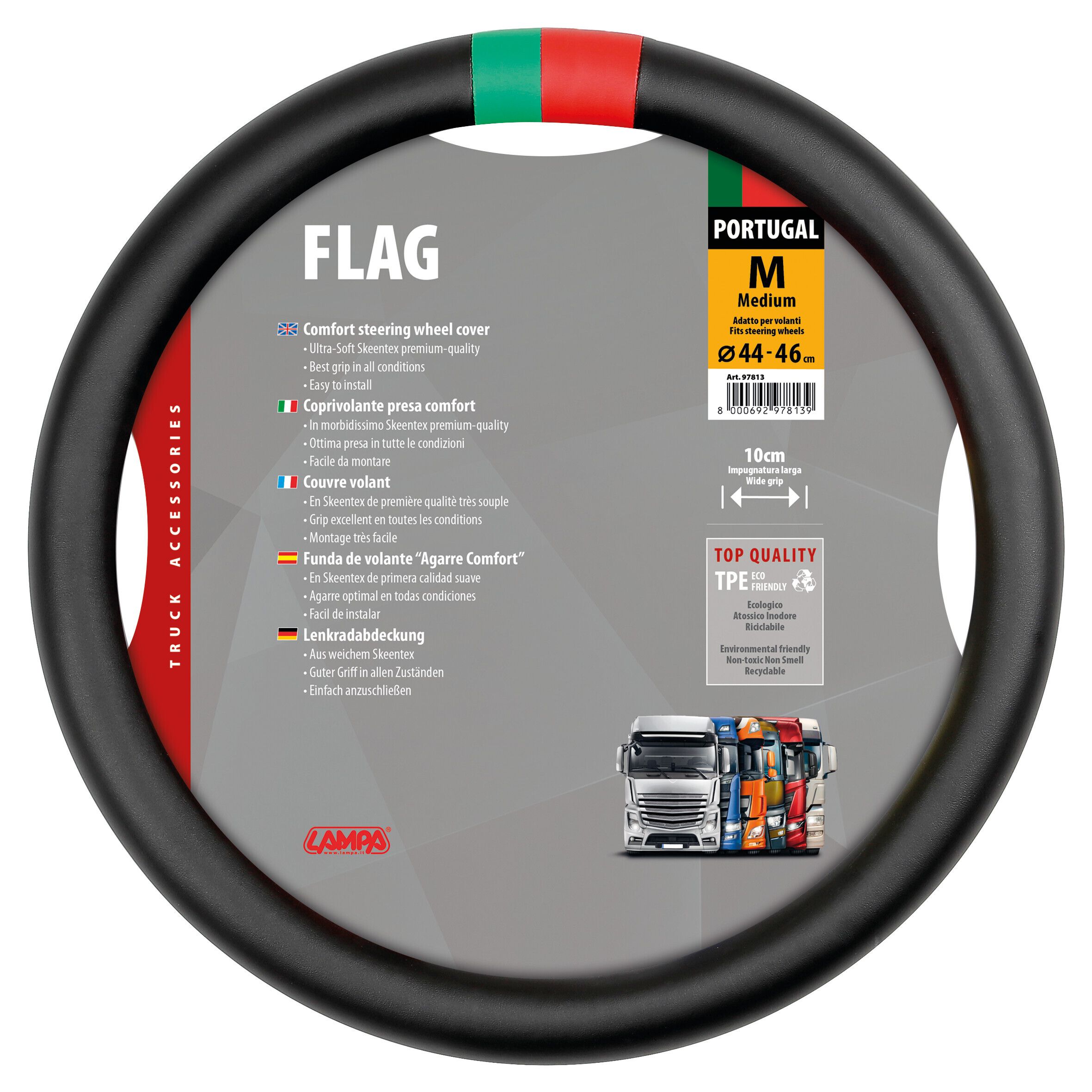 Flag Portogallo, coprivolante in Skeentex - M - Ø 44/46 cm