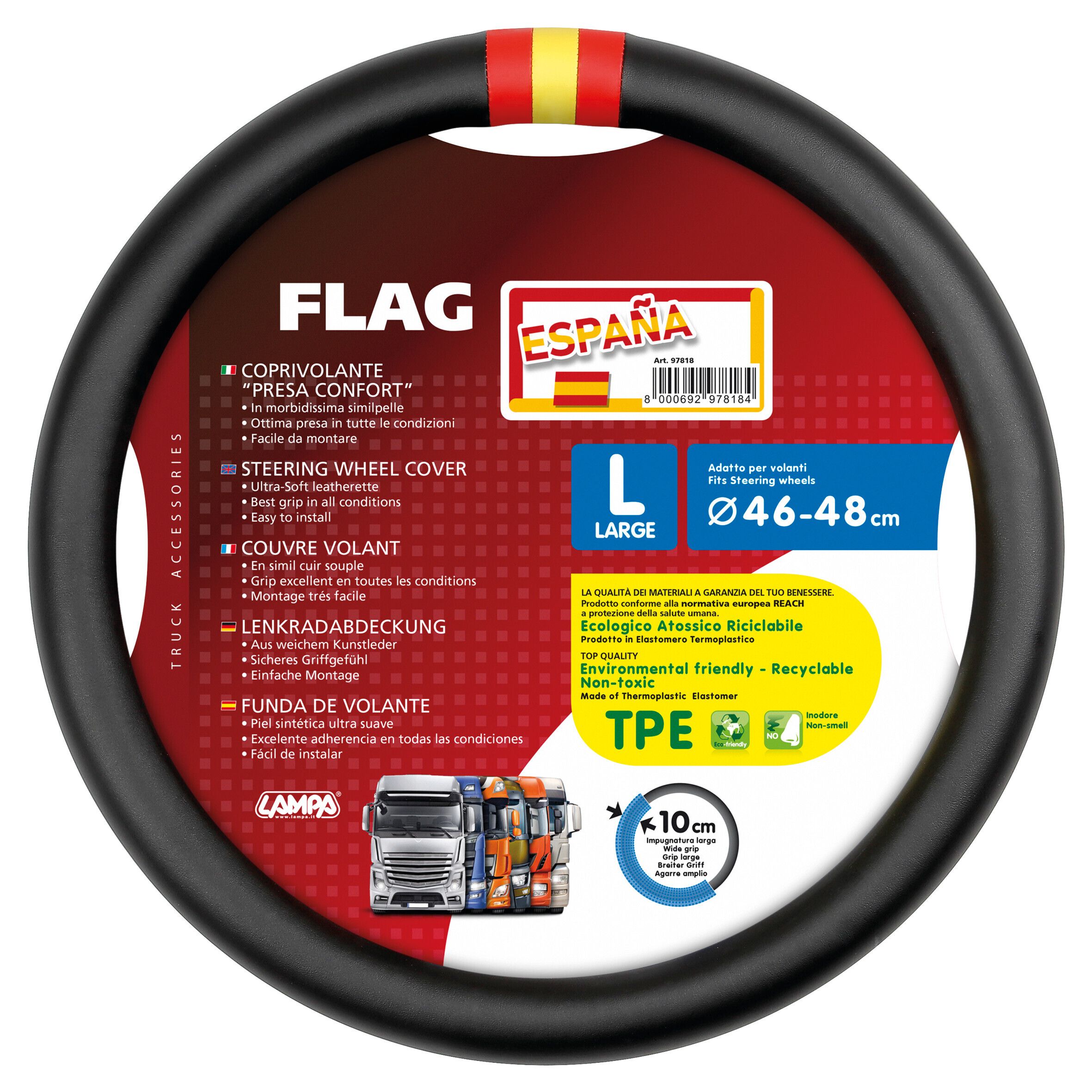 Flag Spagna, coprivolante in Skeentex - L - Ø 46/48 cm