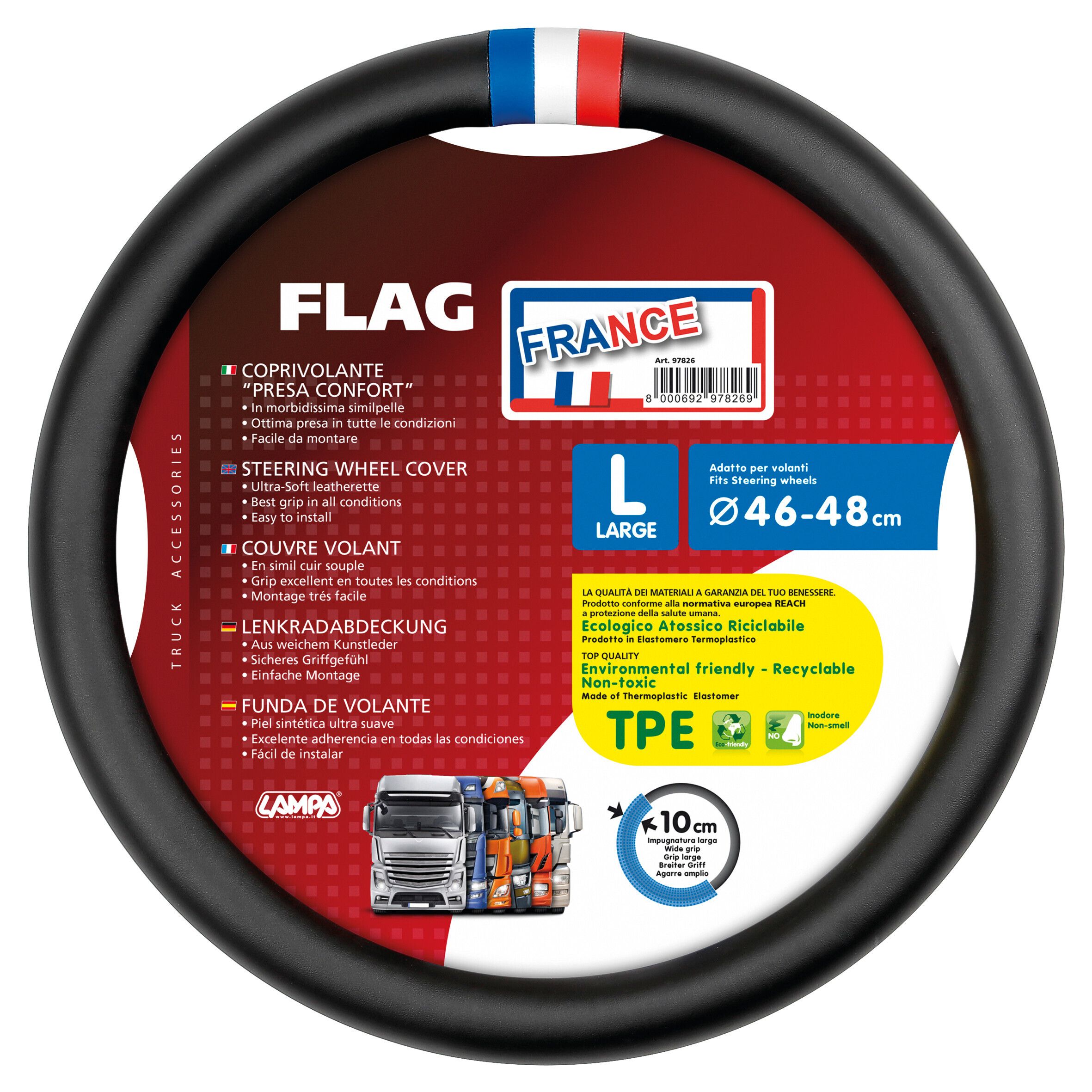 Flag Francia, coprivolante in Skeentex - L - Ø 46/48 cm